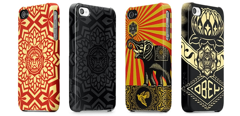 shepard fairey iPhone and laptop cases