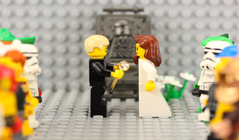 LEGO stop motion marriage proposal