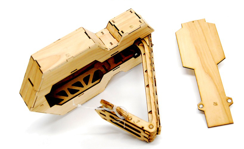 laser cut folding ukulele by brian chan