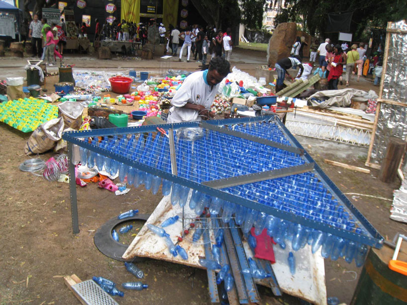 heath nash: plastic bottle roof shade