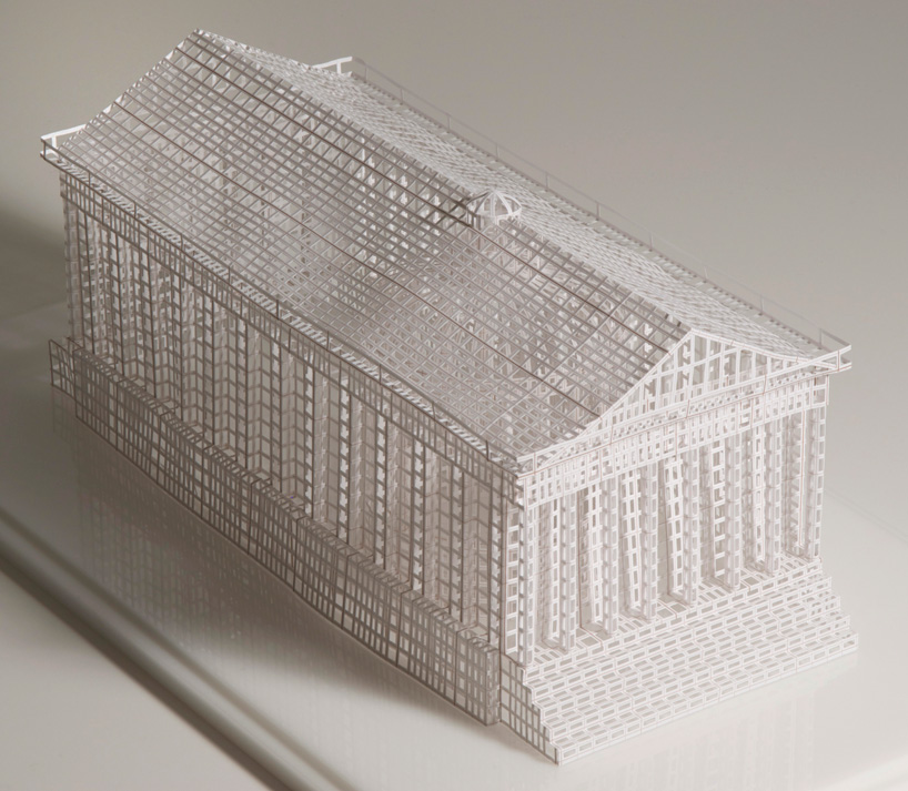 jill sylvia intricately cut ledger paper structures