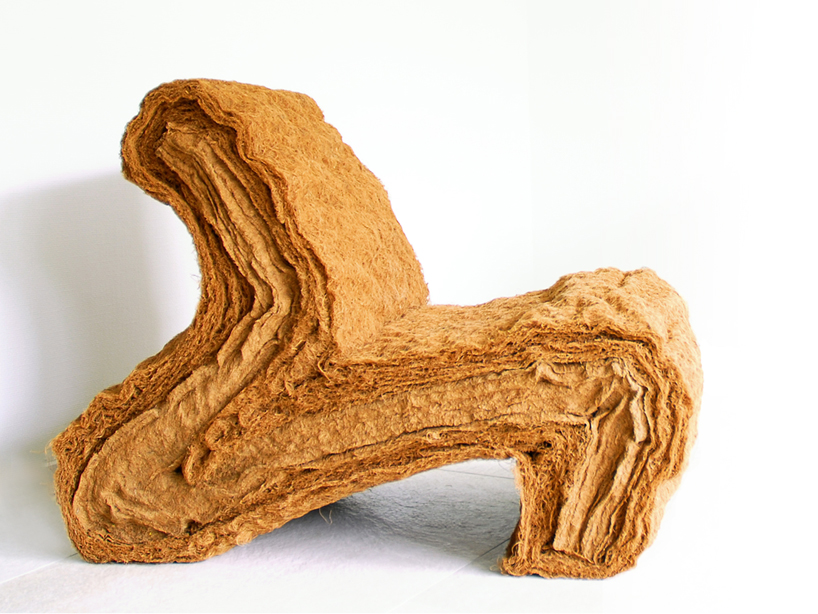 jorrit taekema: layered coconut fiber chair