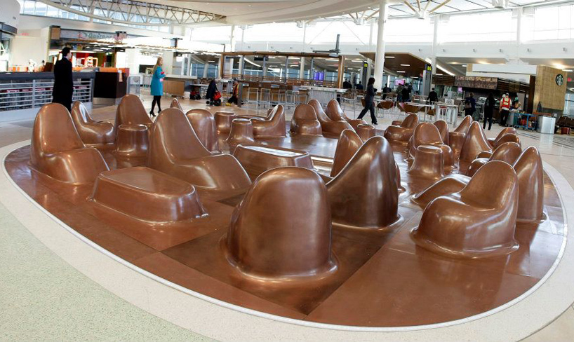 karim rashid: kopperscape at edmonton international airport, canada