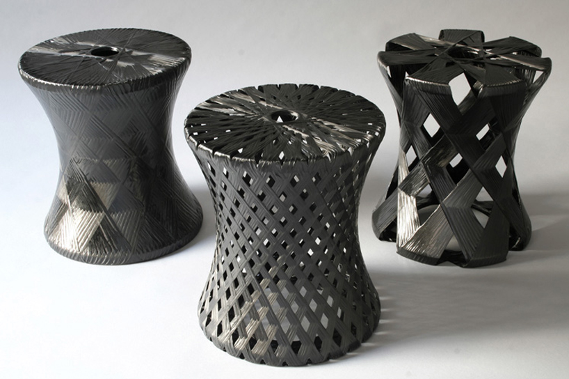 moorhead + moorhead: carbon fibre filament wound stool