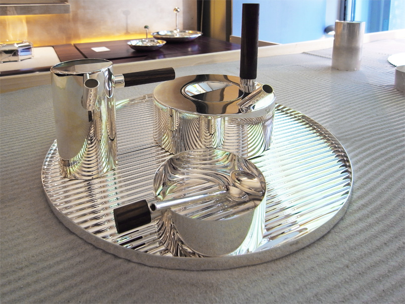 tomas alonso: silver tea set for wiener silber manufactur
