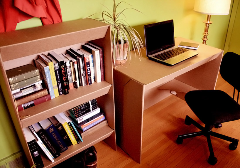 our paper life: cardboard furniture for students