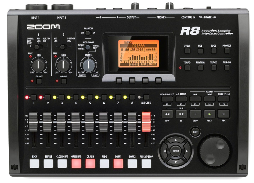 zoom r8 portable mixer