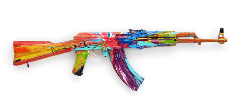 artists transform AK 47s into art