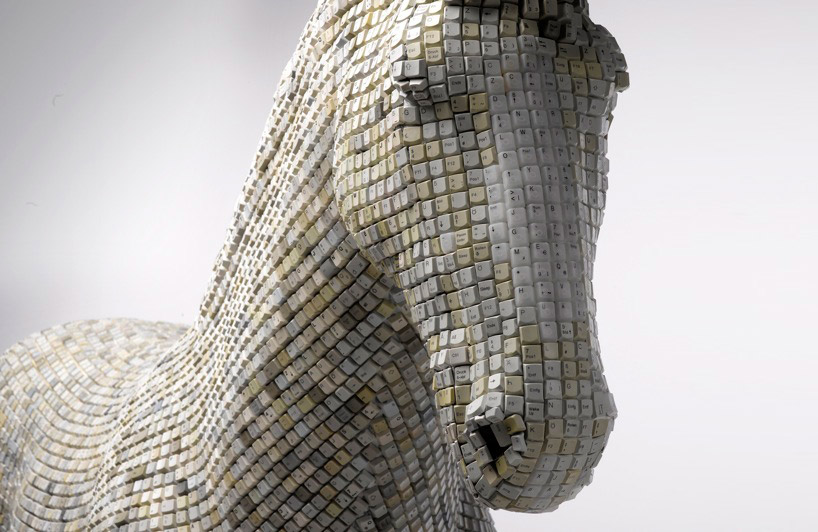 trojan horse made from computer keys by babis cloud