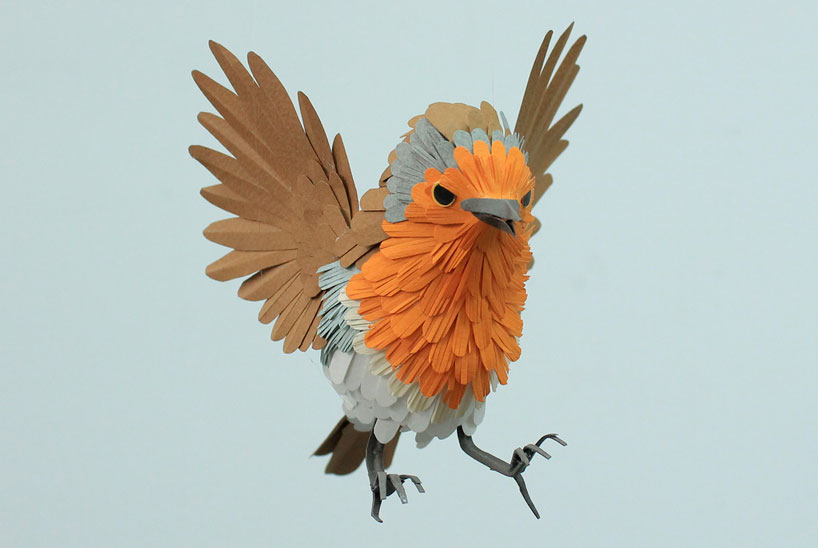paper bird sculptures by diana beltran herrera love bird origami diagram 