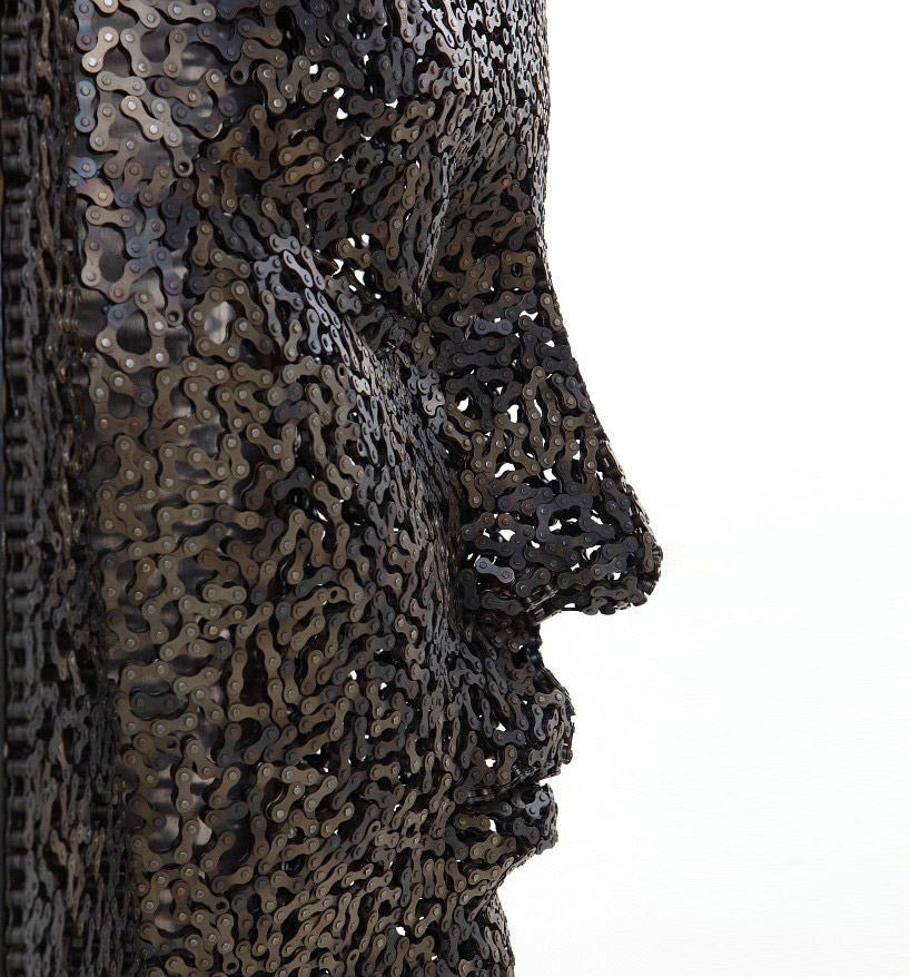 bicycle chain sculptures by seo young deok