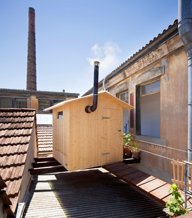 BUREAU A + jérémie gindre: rooftop sauna in geneva