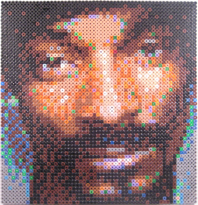 plastic perler beads celebrity portraits