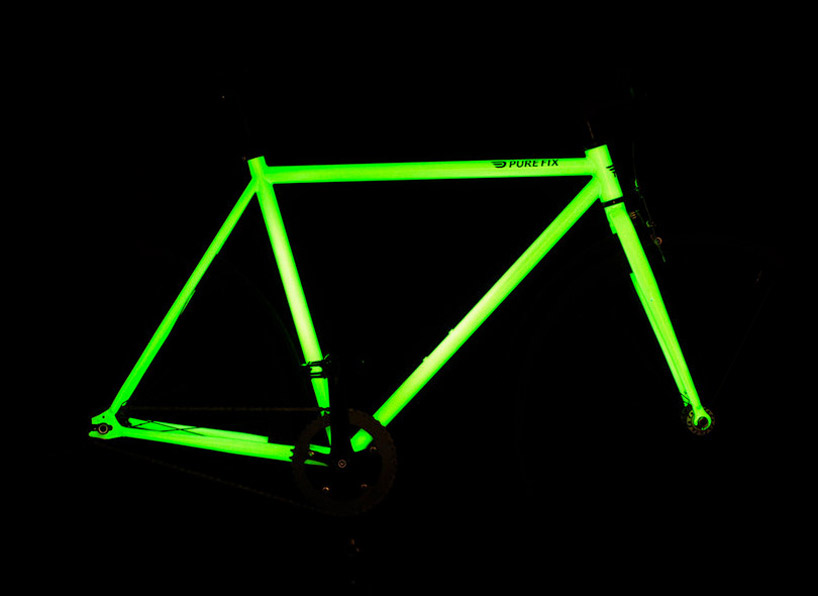 solar activated glow in the dark bicycle by pure fix cycles