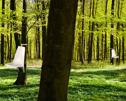 somnio suspended tree trunk chairs by frederic julian rätsch