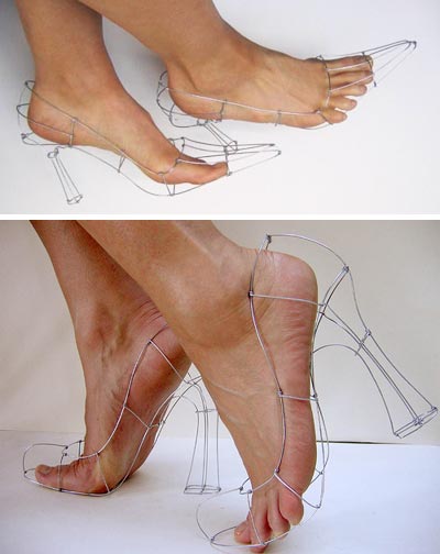 wire sculptures and crampling