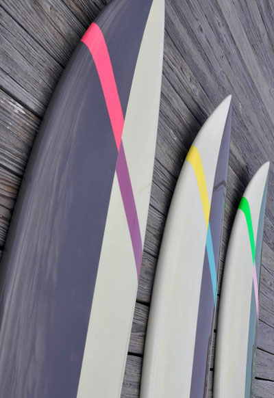 malwitz surfboards: asymmetrical fishes for saturdays + chandelier creative