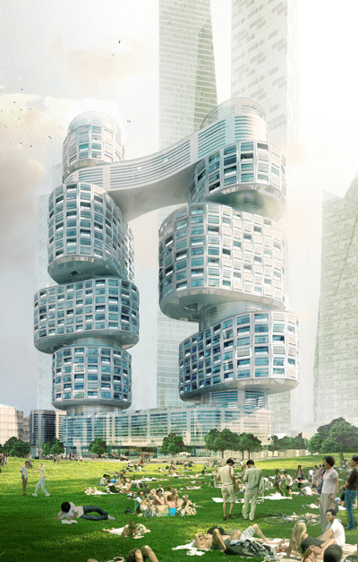 asymptote architecture: velo towers   YIBD
