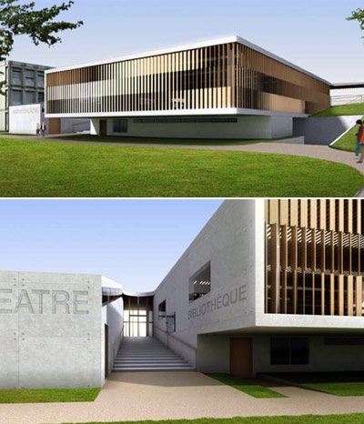 serero architects: university of amiens auditorium and library