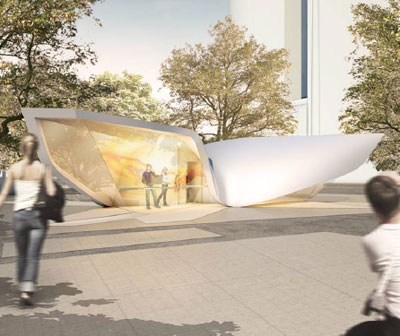 'new amsterdam plein & pavillion' in new york city by ben van berkel of UNStudio design