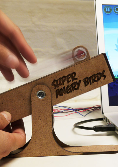 angry birds slingshot controller by hideaki matsui + andrew spitz