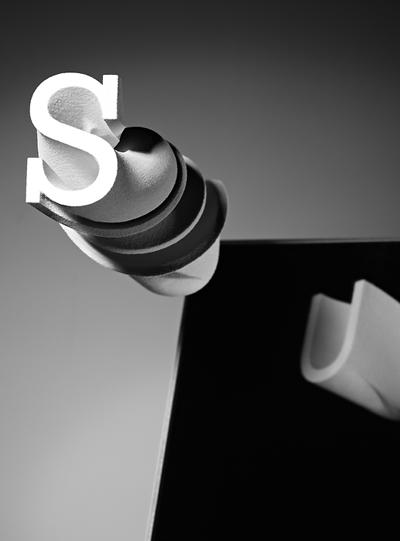 3D alphabet shows the history of type