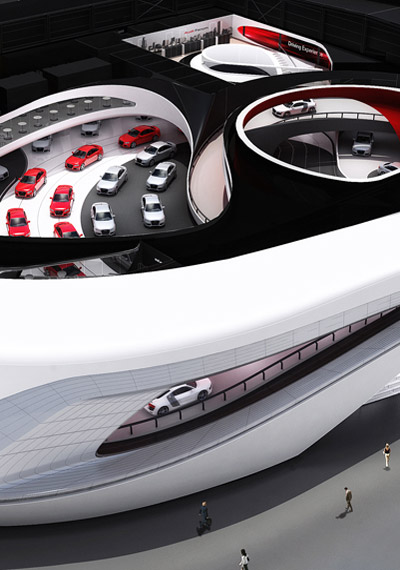 schmidhuber + partner: audi ring for frankfurt motor show 2011
