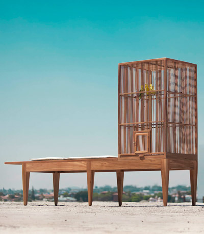 valentin garal: family bench for le porc shop