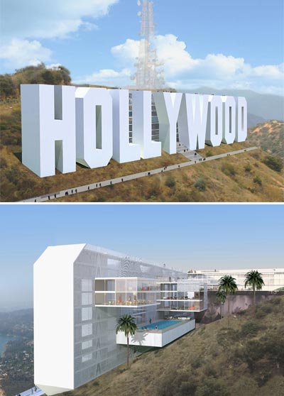 hollywood sign hotel by bayarch