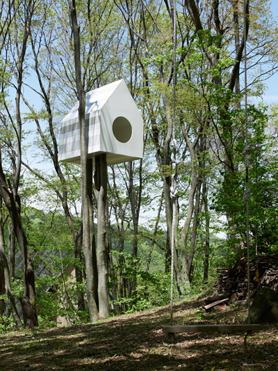 tree house bird apartment by nendo