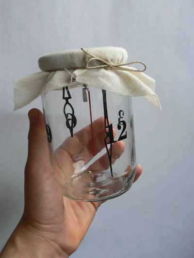 clock in a jar by oren hetzroni