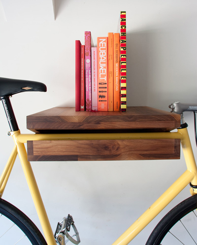 knife and saw: bike shelf