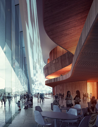 busan opera house winning proposal by snohetta