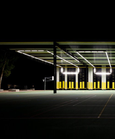 tridente architects: caritas college covered area