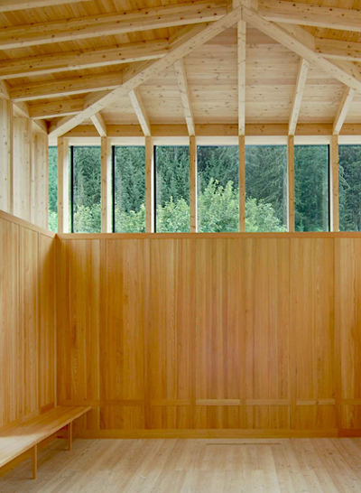 schneider & lengauer architects: cemetery + wake room hopfgarten