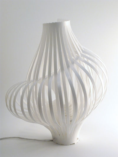 chris kirby: 'spiral lamp' at milan design week 09