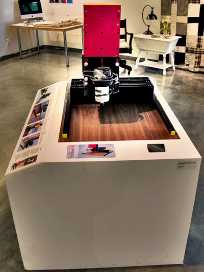 nick santillan: red blue CNC