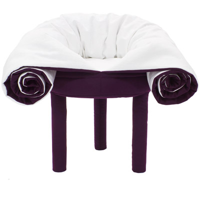 collerette convertible blanket pouf by les M for casamania