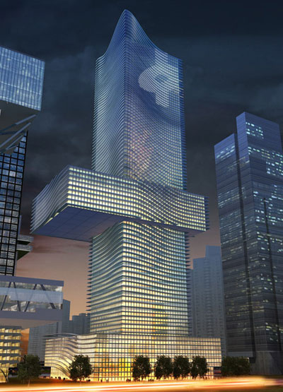 coop himmelb(l)au: wins first prize for the new 'headquarter of china insurance group' in shenzhen, china