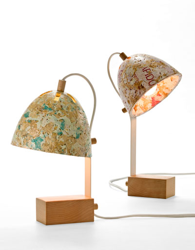kulla design studio: 50% sawdust table lamps