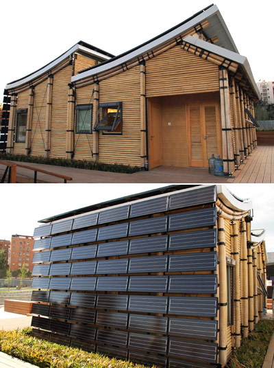 bamboo house at solar decathlon
