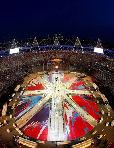 damien hirst designs flag for the london 2012 olympic closing ceremony