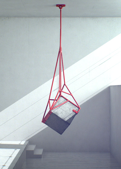 measurement visualized in metal and cement by fabrice le nezet