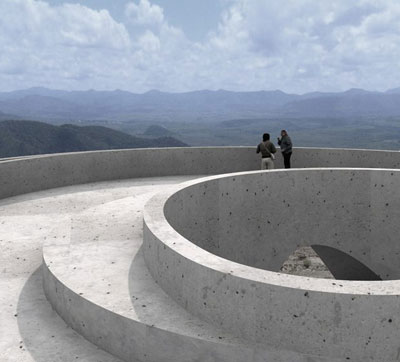 'ruta del peregrino' lookout point, mexico by HHF architects
