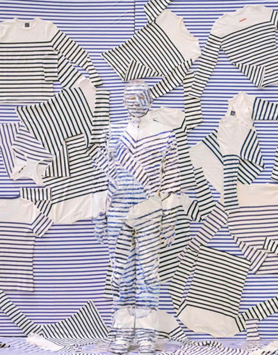 liu bolin for harper's bazaar