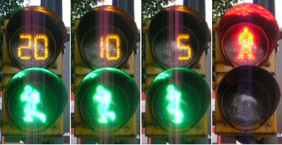 animated pedestrian crossing lights