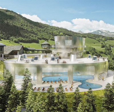 mikou design studio: valmorel water sports and spa