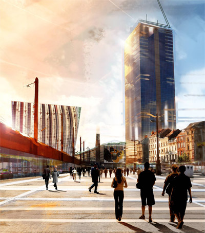 jean nouvel: midi station in brussels