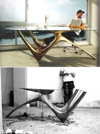 'bronze table' by florian baptist gypser