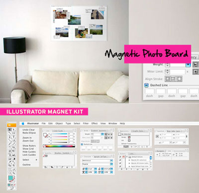 magnetic photo board kit